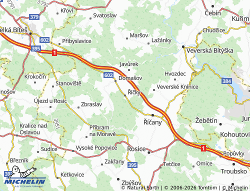 Kaart MICHELIN Říčky - ViaMichelin