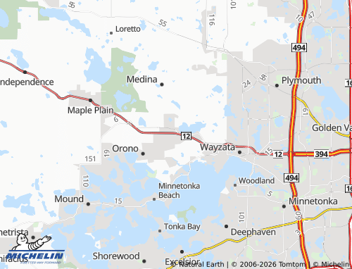 Mapa MICHELIN Long Lake - ViaMichelin
