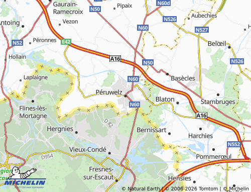 Carte MICHELIN Péruwelz - ViaMichelin