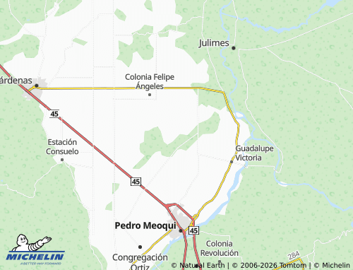 Mapa MICHELIN Zona de Bombeo Colonia Progreso - ViaMichelin