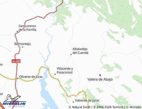 Mapa MICHELIN Albaladejo del Cuende - ViaMichelin