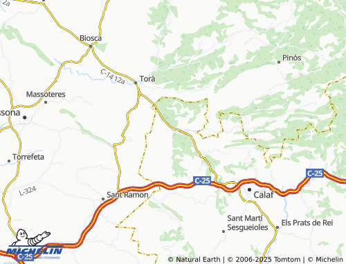 MICHELIN-Landkarte Castellfollit de Riubregós - ViaMichelin