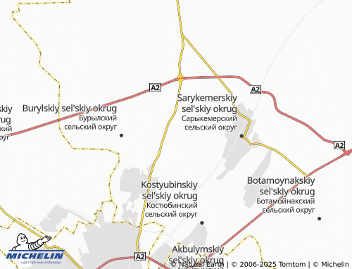 MICHELIN Koktalskiy sel'skiy okrug map - ViaMichelin