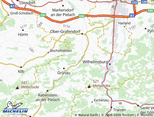 MICHELIN Weinburg map - ViaMichelin