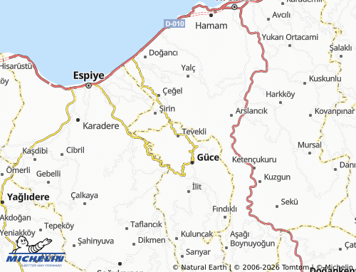 MICHELIN Tevekli map - ViaMichelin