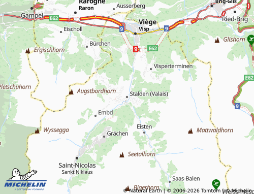 MICHELIN Stalden (Valais) map - ViaMichelin