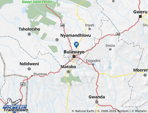 Mappa MICHELIN Bulawayo - ViaMichelin