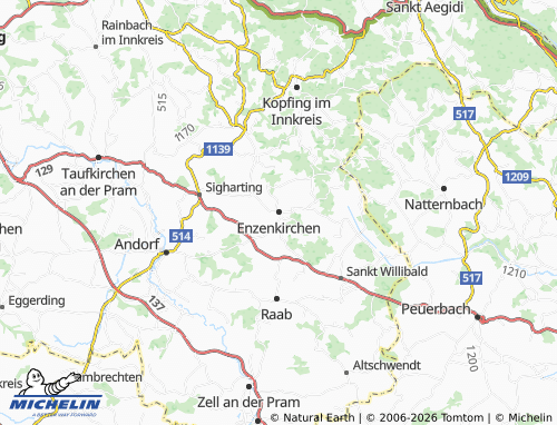 Mappa MICHELIN Enzenkirchen - ViaMichelin