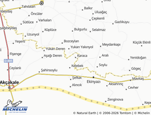 MICHELIN Karaca map - ViaMichelin