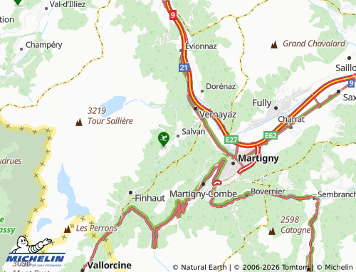 Mappa MICHELIN Salvan - ViaMichelin