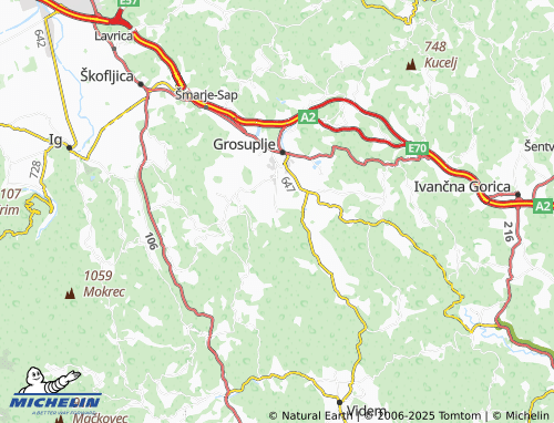 MICHELIN Spodnja Slivnica map - ViaMichelin