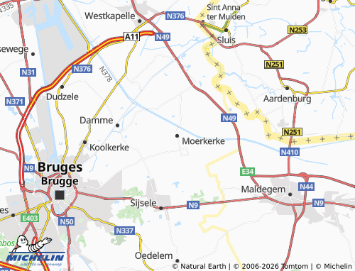 MICHELIN Moerkerke map - ViaMichelin