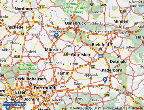 MICHELIN Warendorf map - ViaMichelin