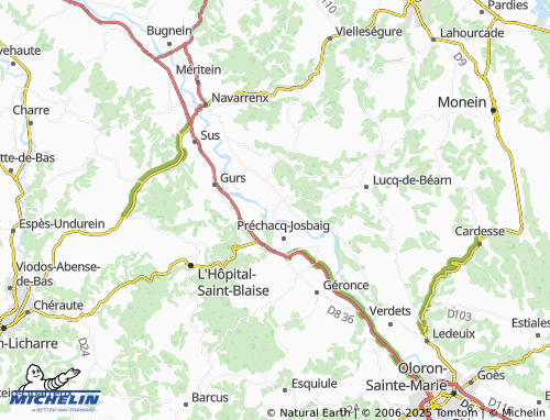 Mapa MICHELIN Préchacq-Navarrenx - ViaMichelin