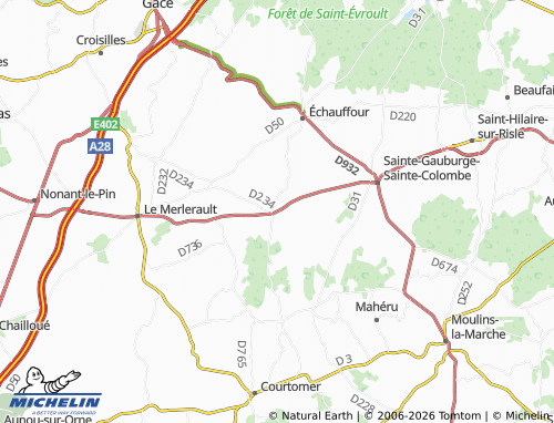 MICHELIN Planches map - ViaMichelin