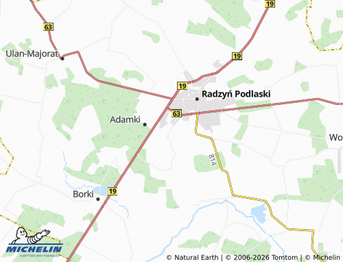 MICHELIN Zabiele map - ViaMichelin