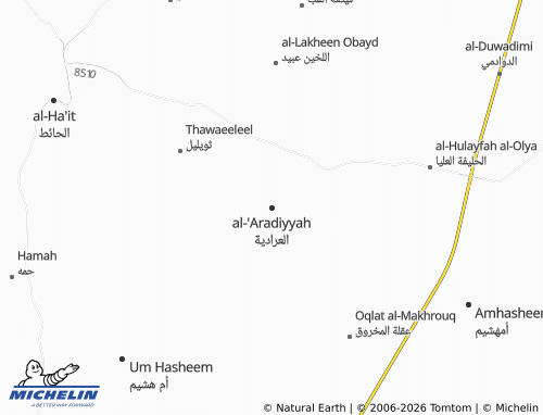 MICHELIN-Landkarte al-'Aradiyyah - ViaMichelin
