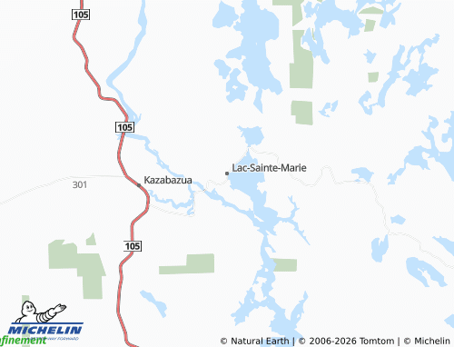 Mapa MICHELIN Lac-Sainte-Marie - ViaMichelin