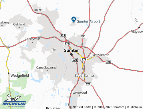 Carte MICHELIN Sumter - ViaMichelin
