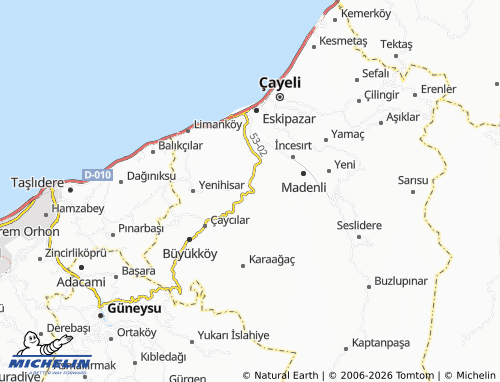 MICHELIN Ortaköy map - ViaMichelin