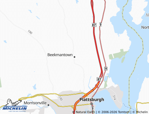 Mapa MICHELIN Beekmantown - ViaMichelin