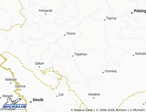 MICHELIN Tepehan map - ViaMichelin