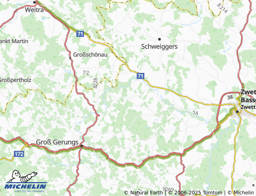 MICHELIN Unterrosenauerwald map - ViaMichelin