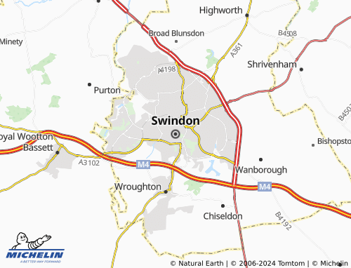 MICHELIN Swindon map - ViaMichelin