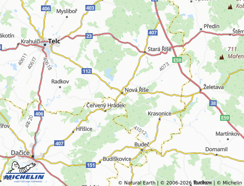 Mappa MICHELIN Nová Říše - ViaMichelin