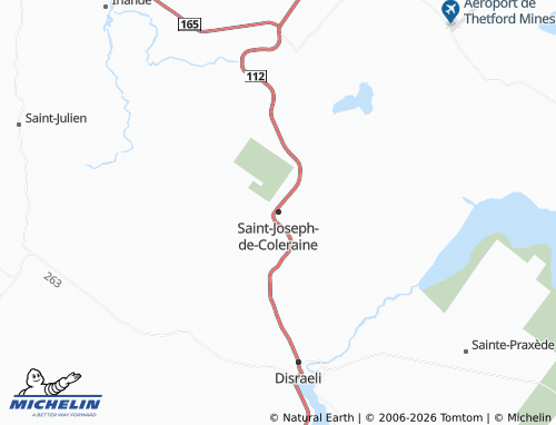 Mapa MICHELIN Saint-Joseph-de-Coleraine - ViaMichelin