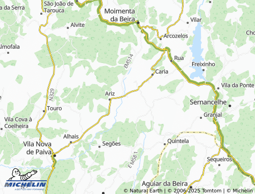 Mappa MICHELIN Granja do Paiva - ViaMichelin