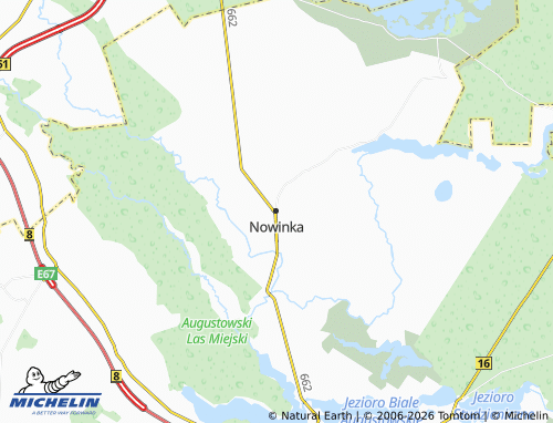 MICHELIN Nowinka map - ViaMichelin