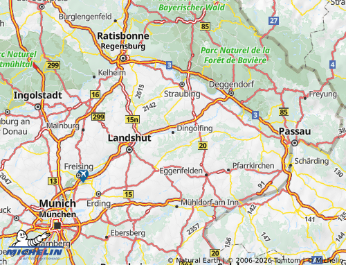 Mapa MICHELIN Dingolfing-Landau - ViaMichelin
