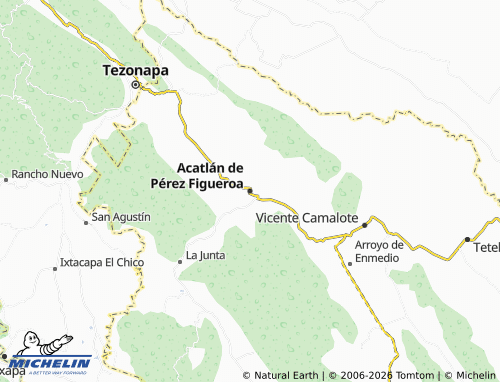 Mappa MICHELIN Acatlán de Pérez Figueroa - ViaMichelin