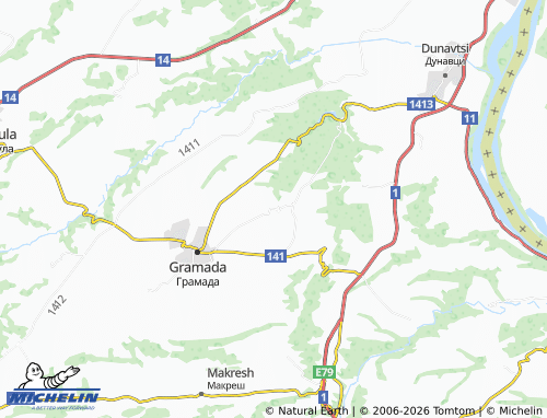 MICHELIN Vodna map - ViaMichelin