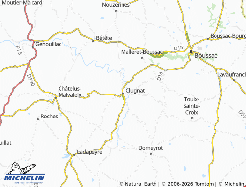 Mapa MICHELIN Clugnat - ViaMichelin