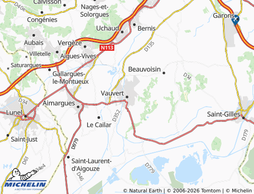 Mapa MICHELIN Vauvert - ViaMichelin