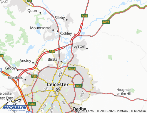 Carte MICHELIN Thurmaston - ViaMichelin