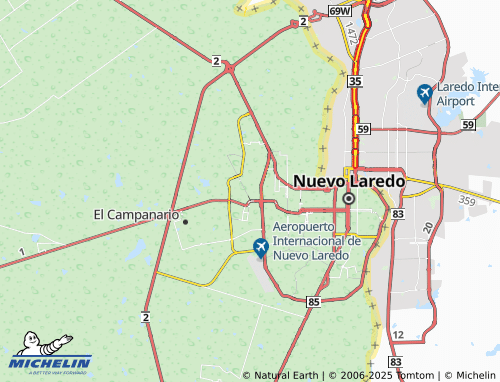 MICHELIN Guerreros del Sol map - ViaMichelin