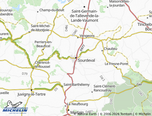 Mapa MICHELIN Sourdeval - ViaMichelin