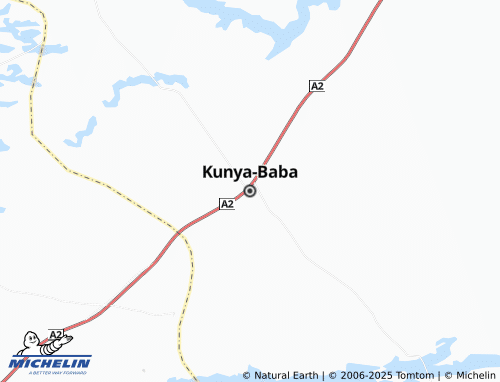 MICHELIN Kunya-Baba map - ViaMichelin