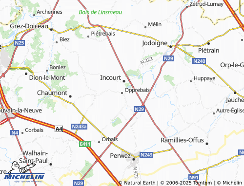 MICHELIN Opprebais map - ViaMichelin