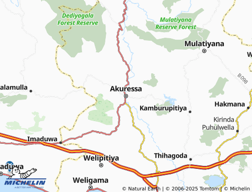MICHELIN Akuressa map - ViaMichelin