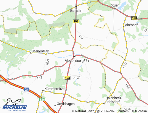 Kaart MICHELIN Meyenburg - ViaMichelin