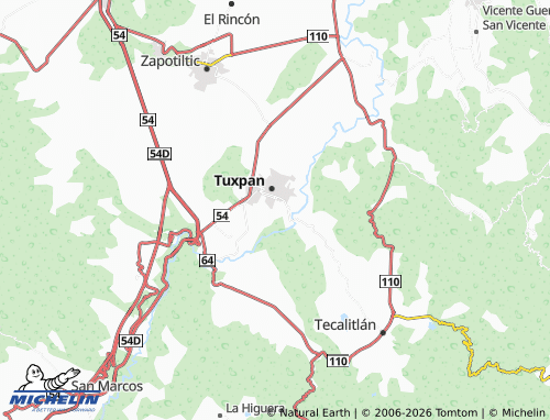 MICHELIN Paso Blanco map - ViaMichelin