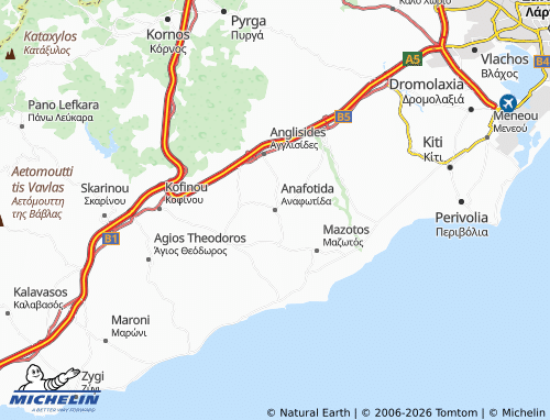 MICHELIN Anafotida map - ViaMichelin