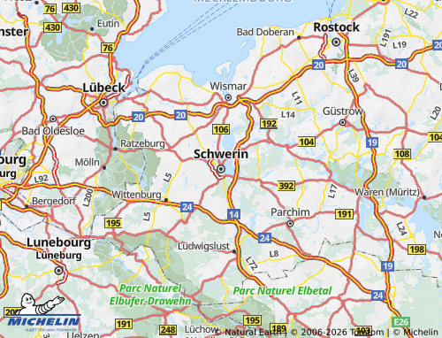 MICHELIN-Landkarte Mecklenburg-Vorpommern - ViaMichelin