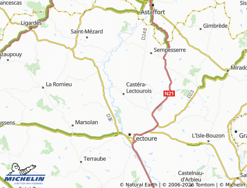 Mappa MICHELIN Castéra-Lectourois - ViaMichelin