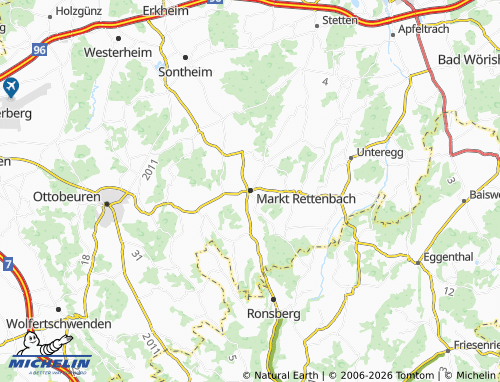 MICHELIN Markt Rettenbach map - ViaMichelin