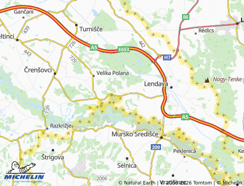MICHELIN-Landkarte Kapca - ViaMichelin